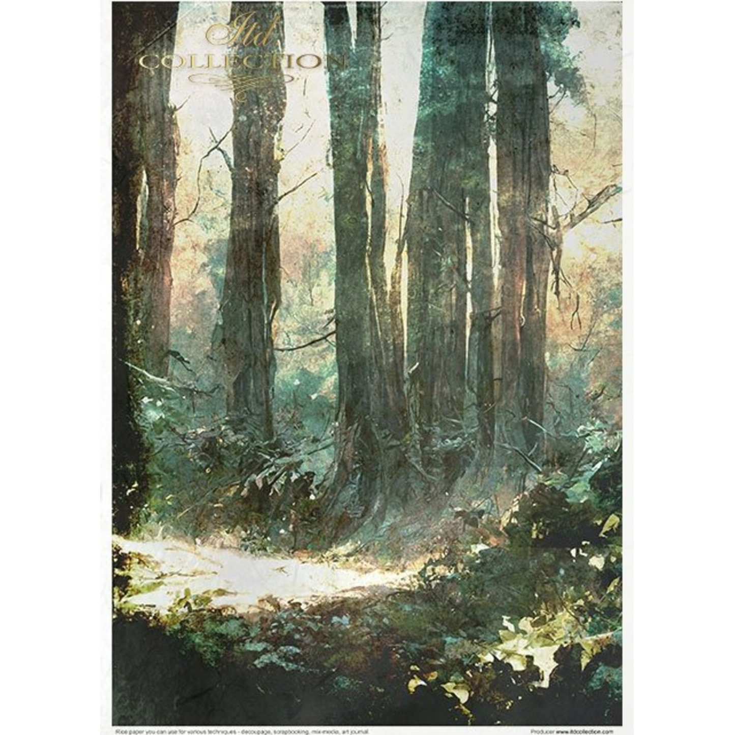 "Mysterious Forest" 11 pack decoupage rice paper set in size A4 by ITD Collection. Available at Milton's Daughter.  Page 5 of 11.