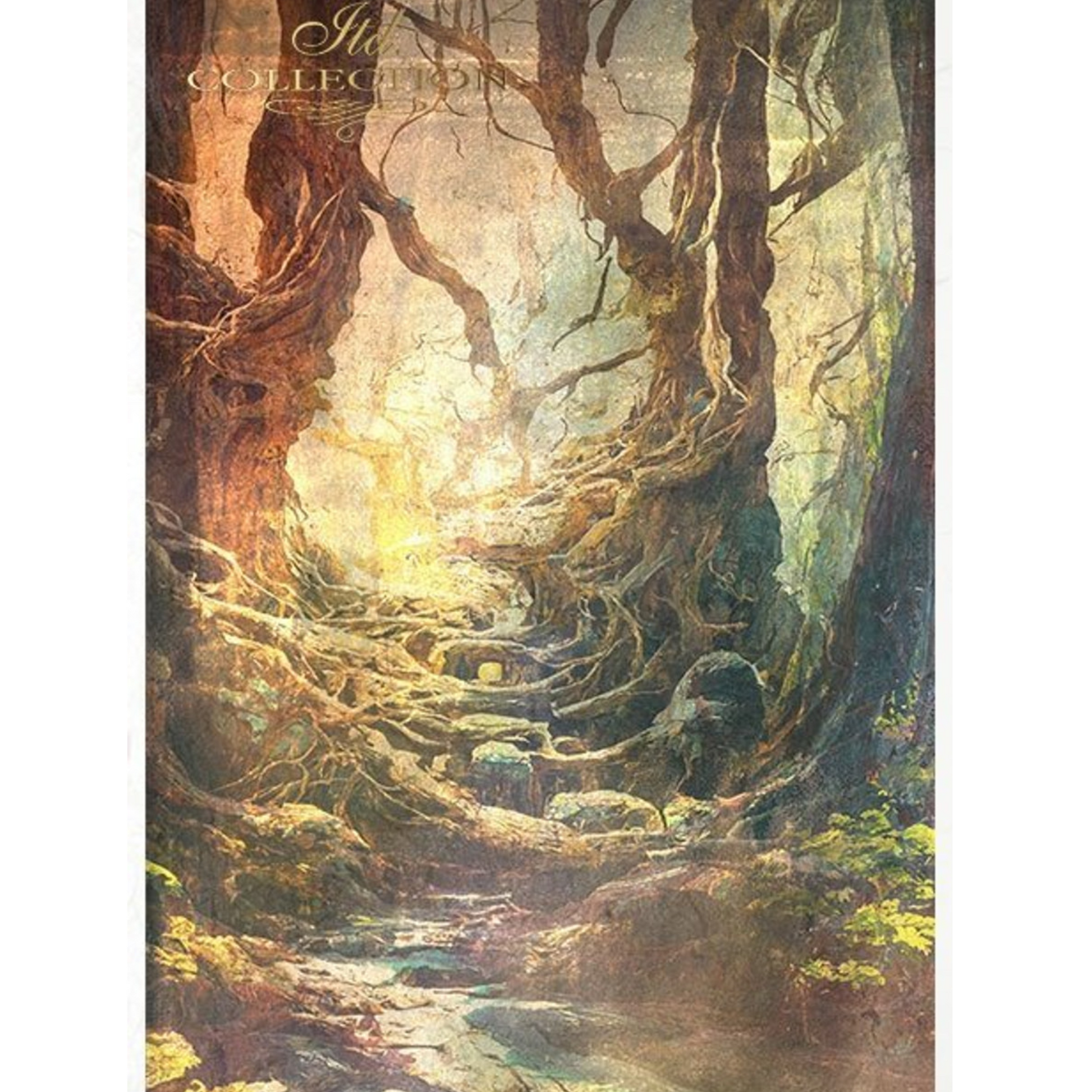 "Mysterious Forest" 11 pack decoupage rice paper set in size A4 by ITD Collection. Available at Milton's Daughter.  Page 3 of 11.