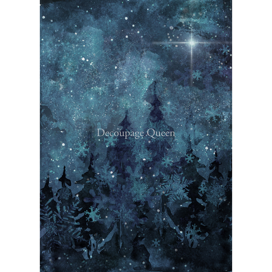 "Night Sky" decoupage rice paper by Decoupage Queen. Available at Milton's Daughter.