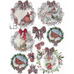 "Ornaments and Bows" decoupage rice paper by AB Studio. Size A4 available at Milton's Daughter.