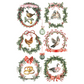 "Partridge Lane" IOD Transfer by Iron Orchid Designs.Pg 2 of 8. Available at Milton's Daughter. Set of Christmas-themed decorative elements with wreaths, birds, and ribbons.