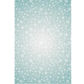 Rice paper design featuring a light blue-green gradient covered in white snowflakes of varying sizes, with a bright white glow in the center.
