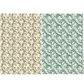 Two patterns side by side, one beige and one aqua, on a white background.