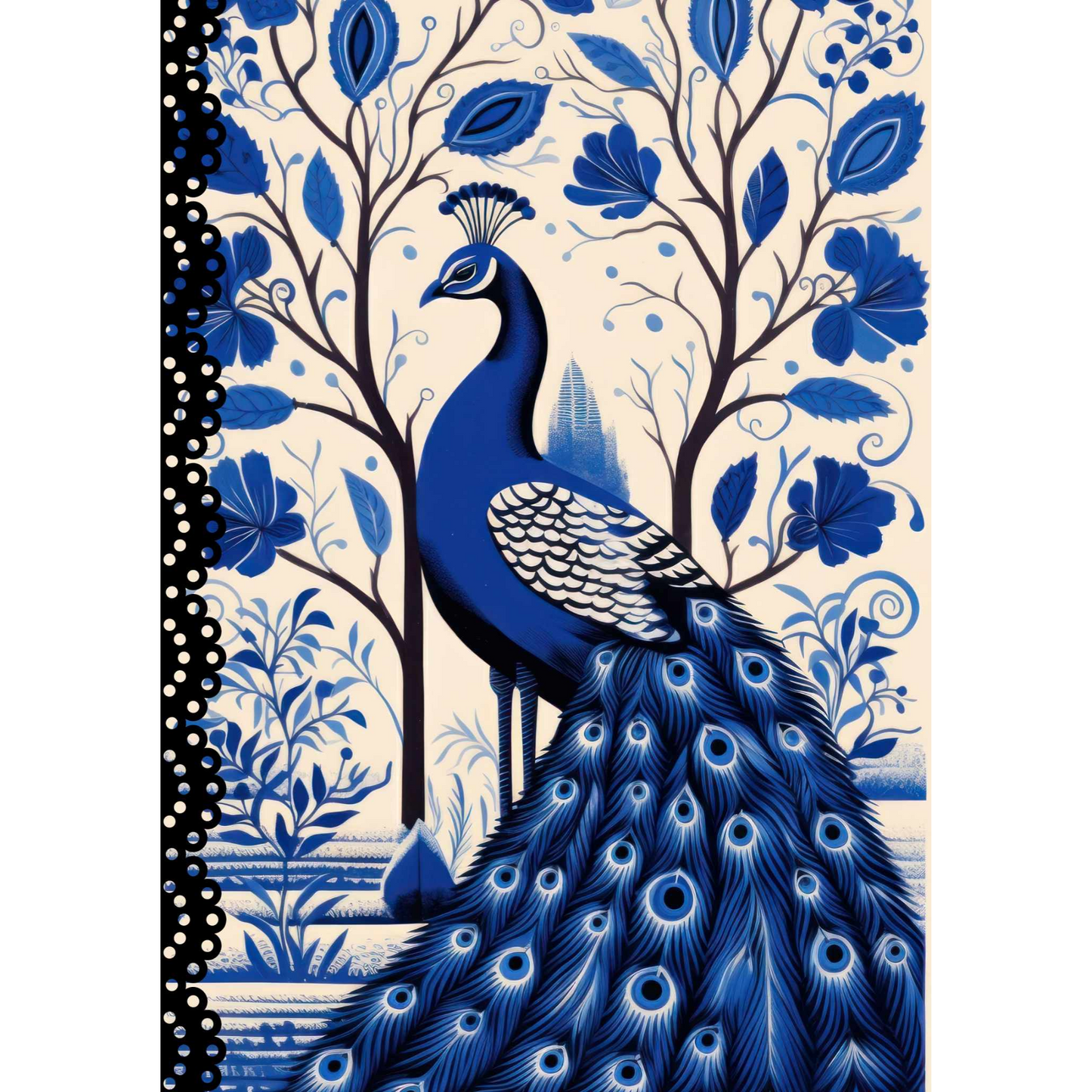 "Blue Peacock" Decoupage paper set by Made By Marley. Page 2 of 3. Available at Milton's Daughter.