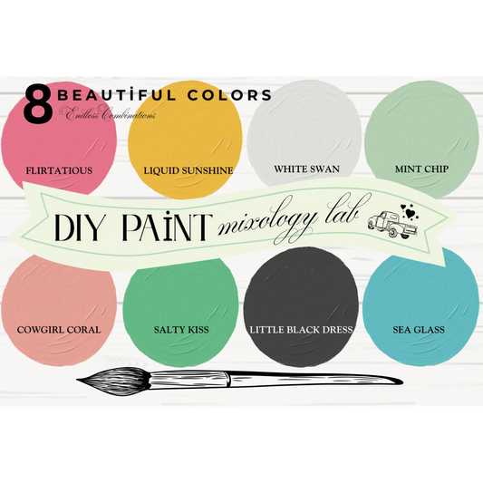 Summer Sampler Box from DIY Paint Mixology Lab and Debi's Design Diary. 8 colors. Available at Milton's Daughter.