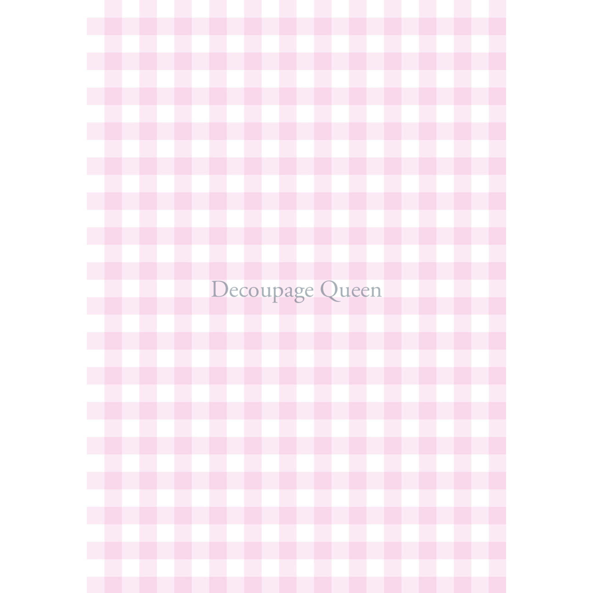 Pink Gingham -Decoupage Rice Paper – Milton's Daughter