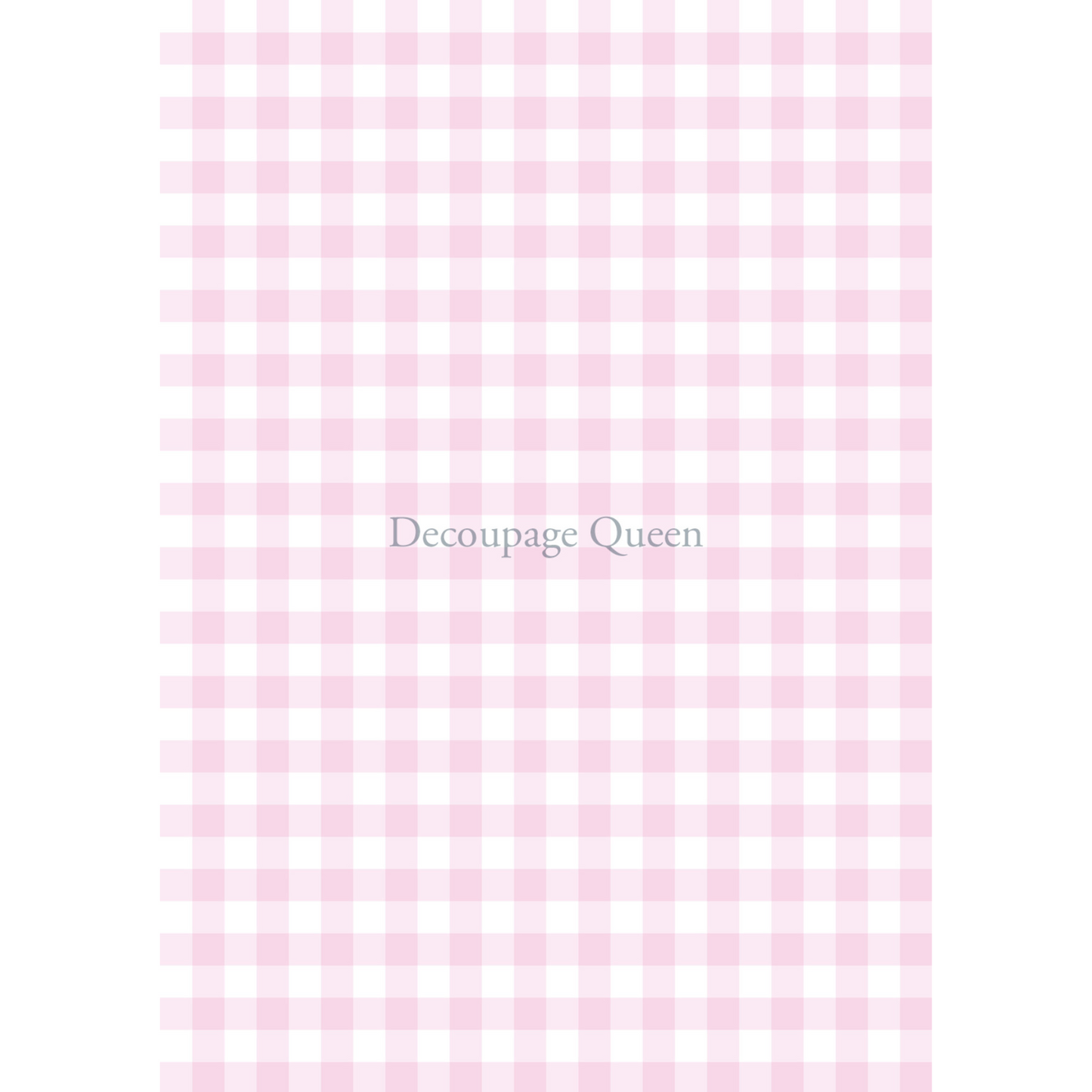 "Pink Gingham" decoupage rice paper by Decoupage Queen. Available at Milton's Daughter.