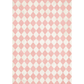 Pink and white diamond checkered pattern on a white background