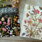 Side by side image of Primrose Isle IOD Transfer book next to completed project.