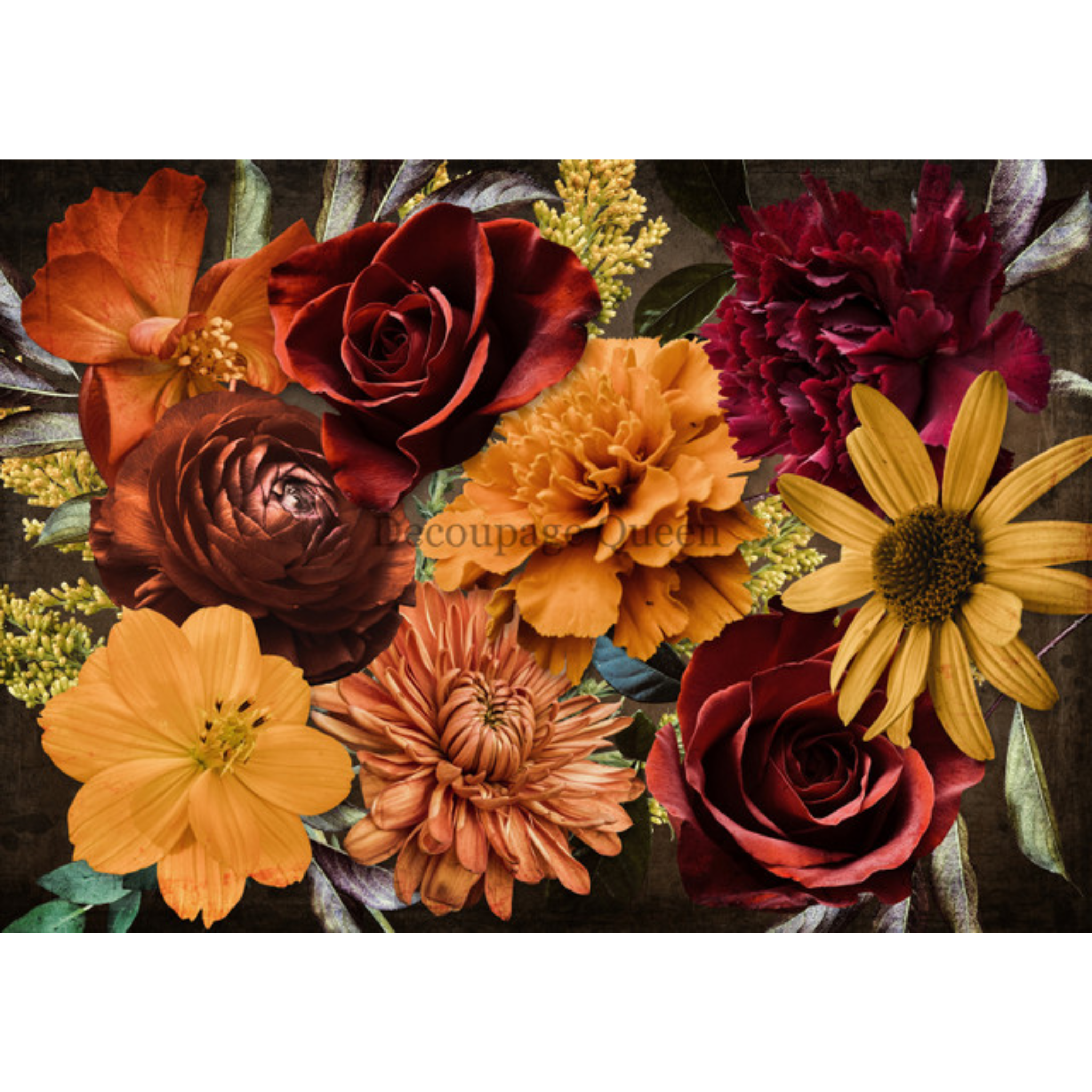 Florrals Pumpkin Spice Florals -Decoupage rice Paper – Milton's Daughter