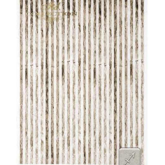Textured paper with distressed brown stripes on a white background.