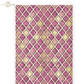 Moroccan tile patterned paper with varied shades of pink and gold.