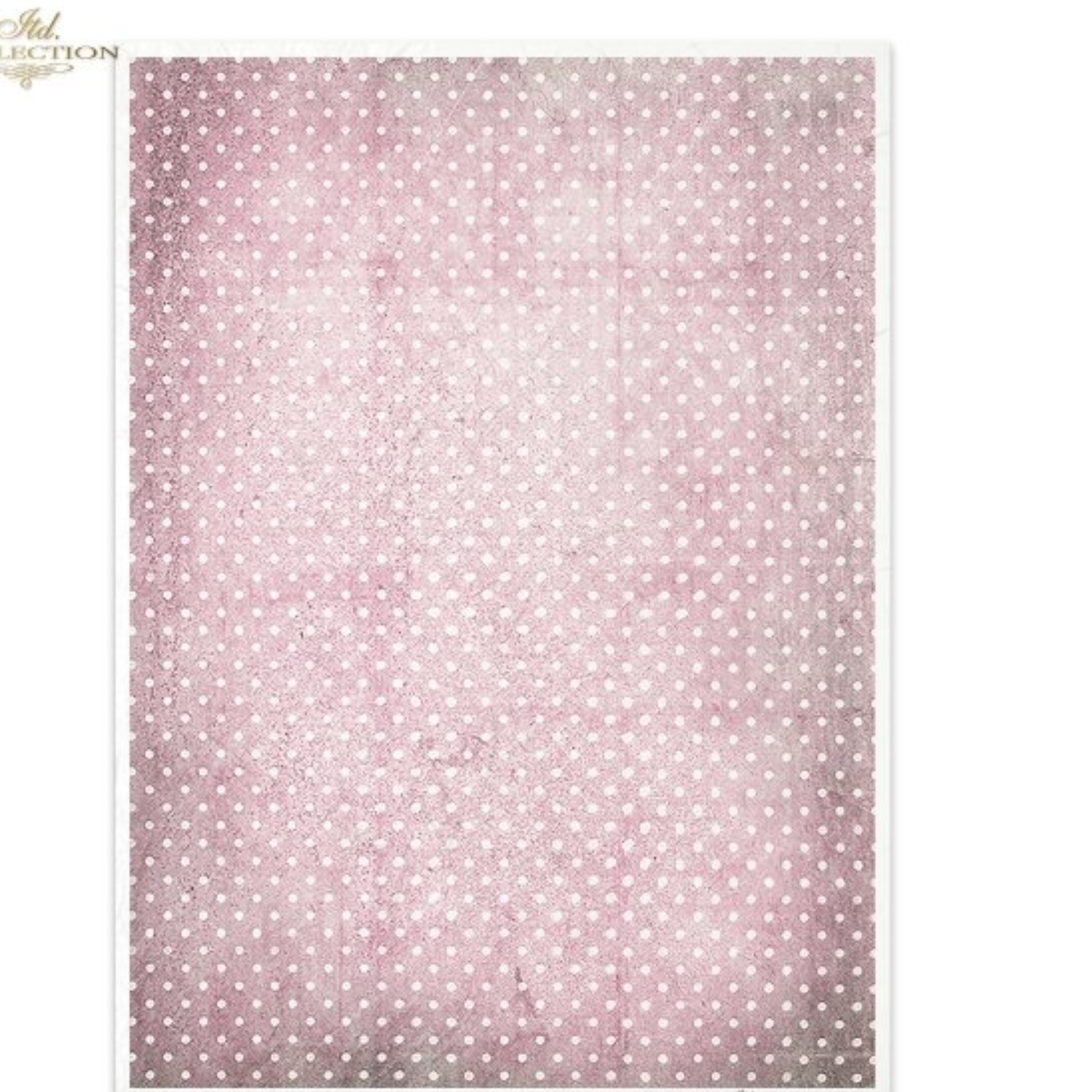 Distressed pink paper with white polka dots.