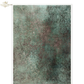 Textured and distressed green, blue and brown patterned paper over damask pattern.