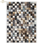 Mosaic patterned image with various shades of brown, gray and beige on a white background.