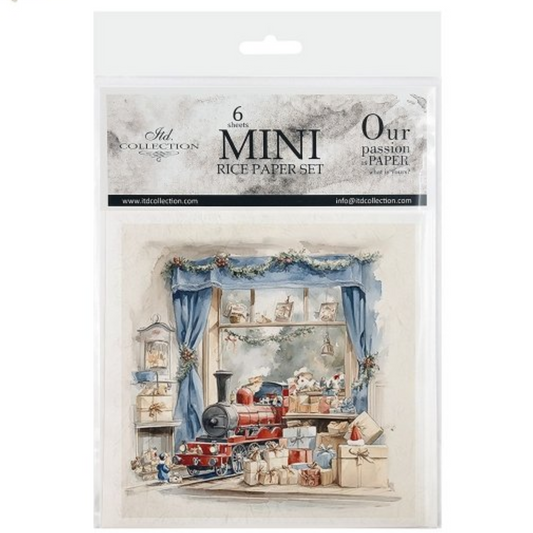"Holiday Toys & Bears" mini rice paper set by ITD Collection. Front cover.