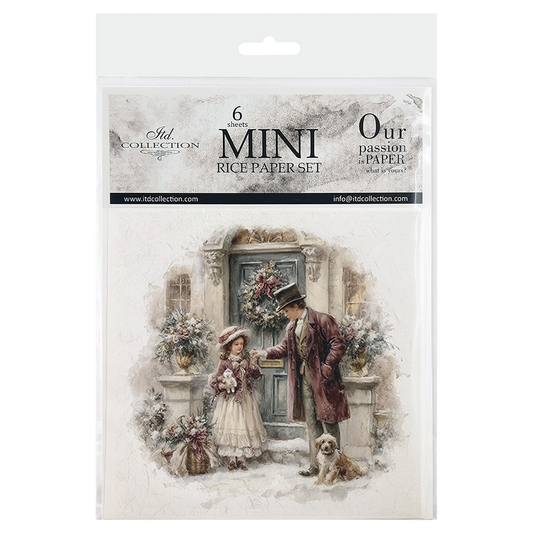 Victorian Yuletide Mini Rice Paper Set by ITD Collection. Front cover.