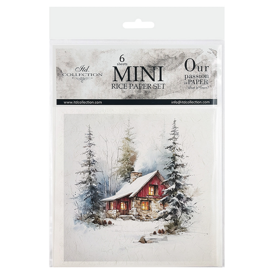 Pine Forest Hideaway Mini Rice Paper Set from ITD Collection. Front Cover.