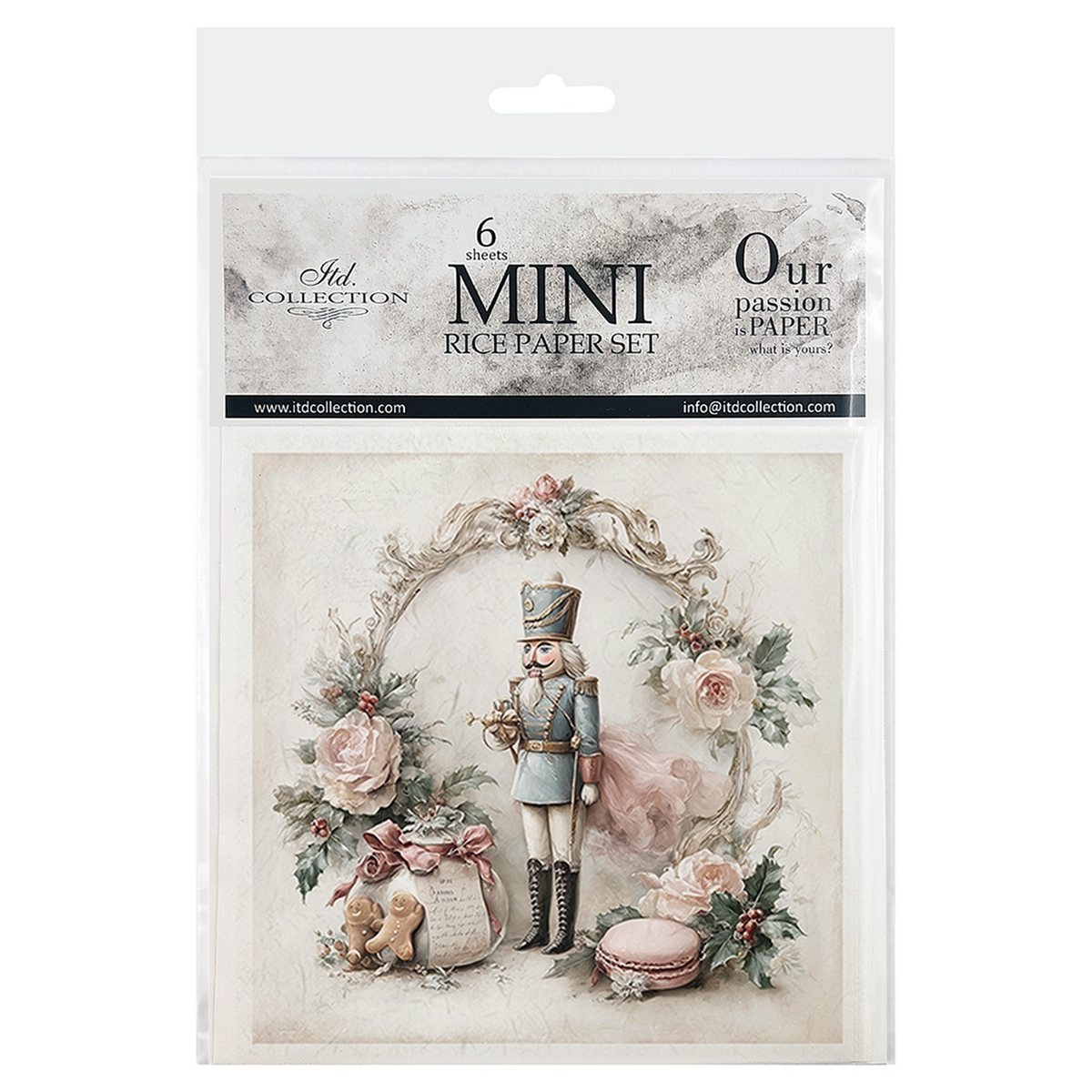 Toy Soldier Christmas Mini Rice Paper Set by ITD Collection. Front Cover.