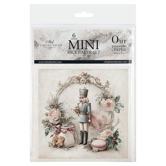 Toy Soldier Christmas Mini Rice Paper Set by ITD Collection. Front Cover.