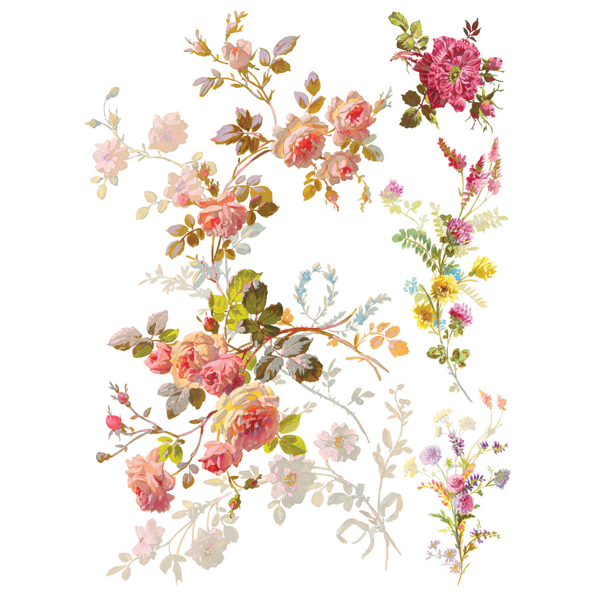 "Saint Germain" IOD Transfer by Iron Orchid Designs. Eight 12" x 16" sheets. Available at Milton's Daughter. Page 2.