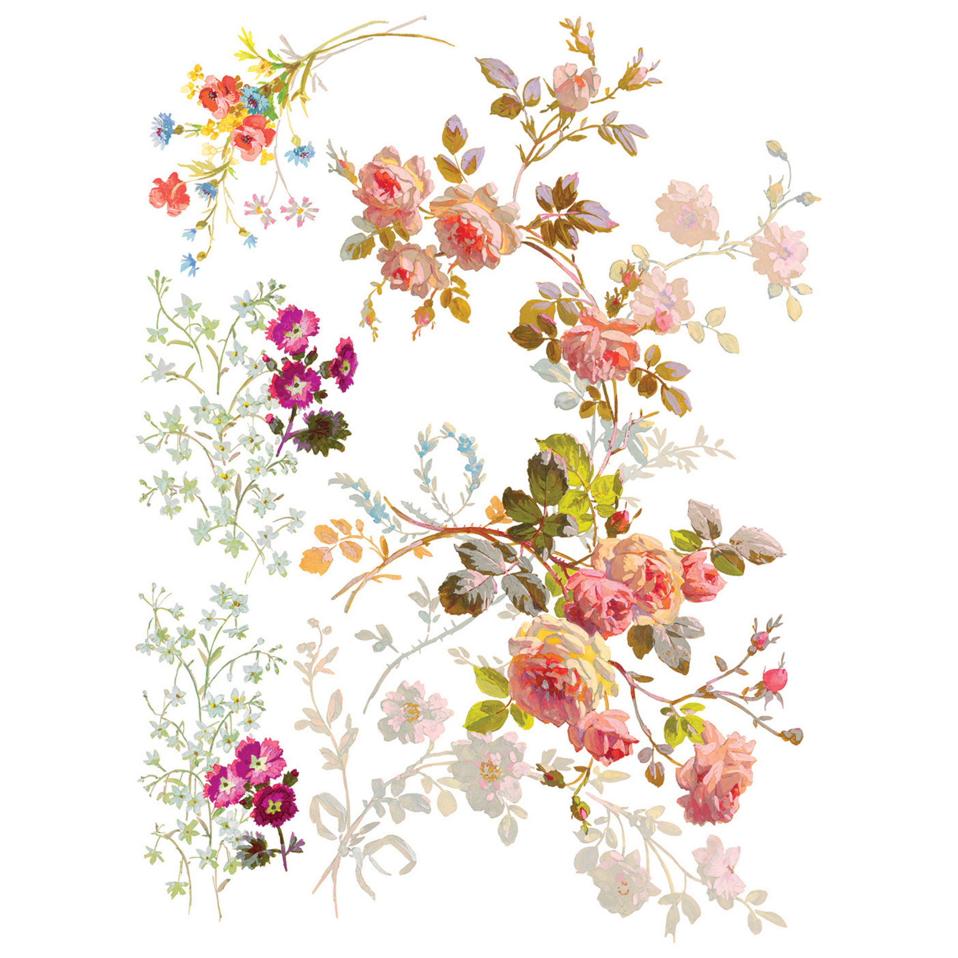 "Saint Germain" IOD Transfer by Iron Orchid Designs. Eight 12" x 16" sheets. Available at Milton's Daughter. Page 4.