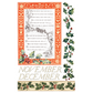 "Santa's Hollow" IOD Transfer by Iron Orchid Designs. Pg 8 of 8.  Available at Milton's Daughter. Decorative page with holly leaves and berries, text, and 'November December' text.