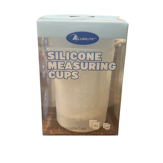  "Silicone Measuring Cups" by Alumilite. Set of 4 measuring cups for use with epoxy resin. Available at Milton's Daughter.