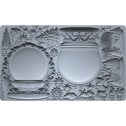 "Snow Globes" IOD Mould by Iron Orchid Designs. Available at Milton's Daughter.