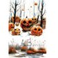 "Snowy Jack O'Lanterns"  decoupage rice paper by AB Studio. Available at Milton's Daughter.