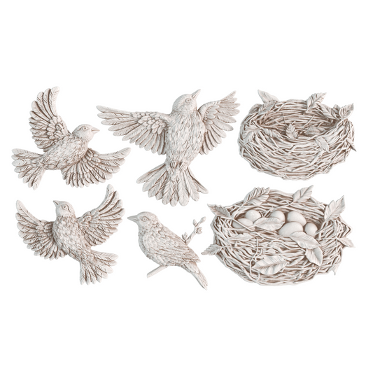 "Sparrow's Nest" IOD Decor Mould by Iron Orchid Designs. Available at Milton's Daughter. Casting image #1.