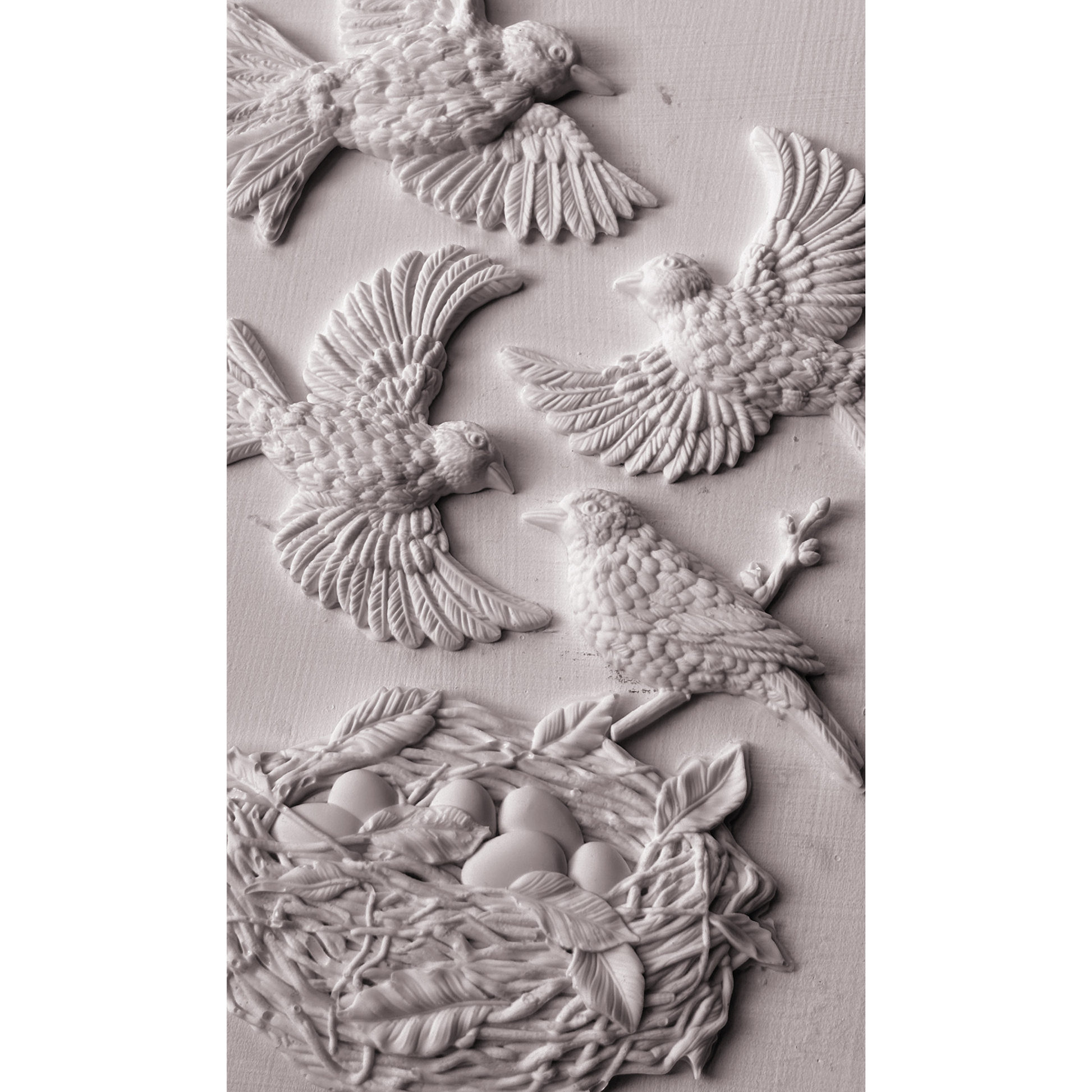 "Sparrow's Nest" IOD Decor Mould by Iron Orchid Designs. Available at Milton's Daughter. Casting image #2.