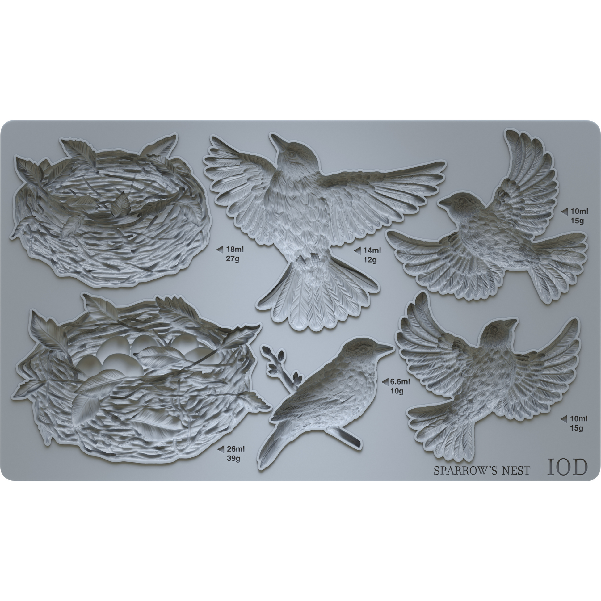 "Sparrow's Nest" IOD Decor Mould by Iron Orchid Designs. Available at Milton's Daughter. Product image.