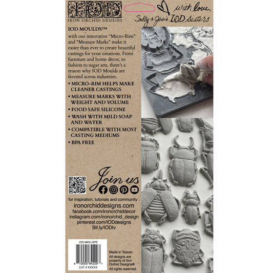 "Specimens" IOD Mould by Iron Orchid Designs. Back cover. Available at Milton's Daughter.