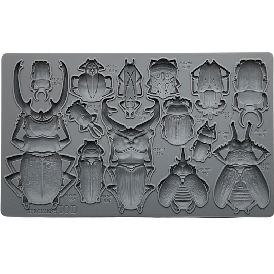 "Specimens"  IOD Mould by Iron Orchid Designs. Product photo. Available at Milton's Daughter.