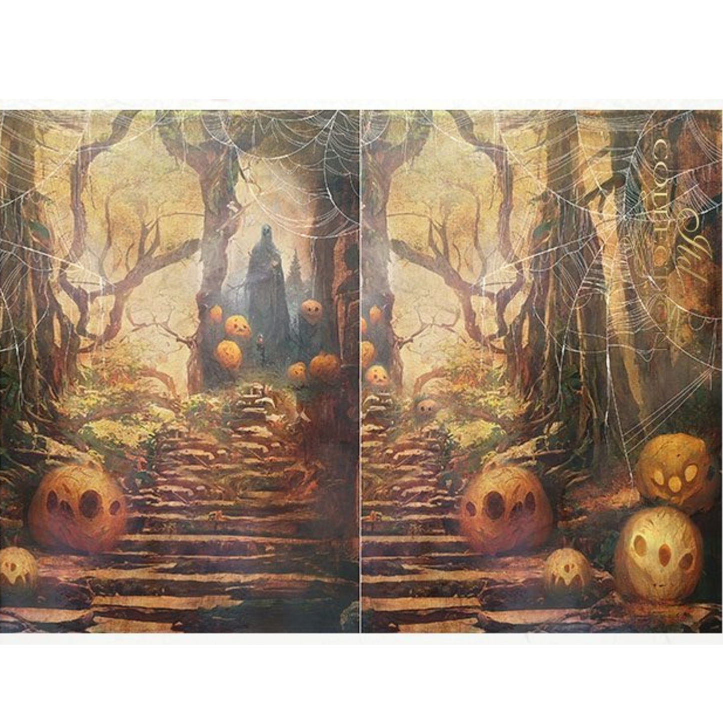 "Spooky Forest" decoupge rice paper by ITD Collection. Available at Milton's Daughter.