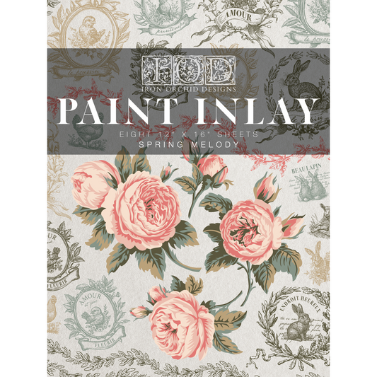 "Spring Melody" Paint Inlay by Iron Orchid Designs. Available at Milton's Daughter.  Front cover.