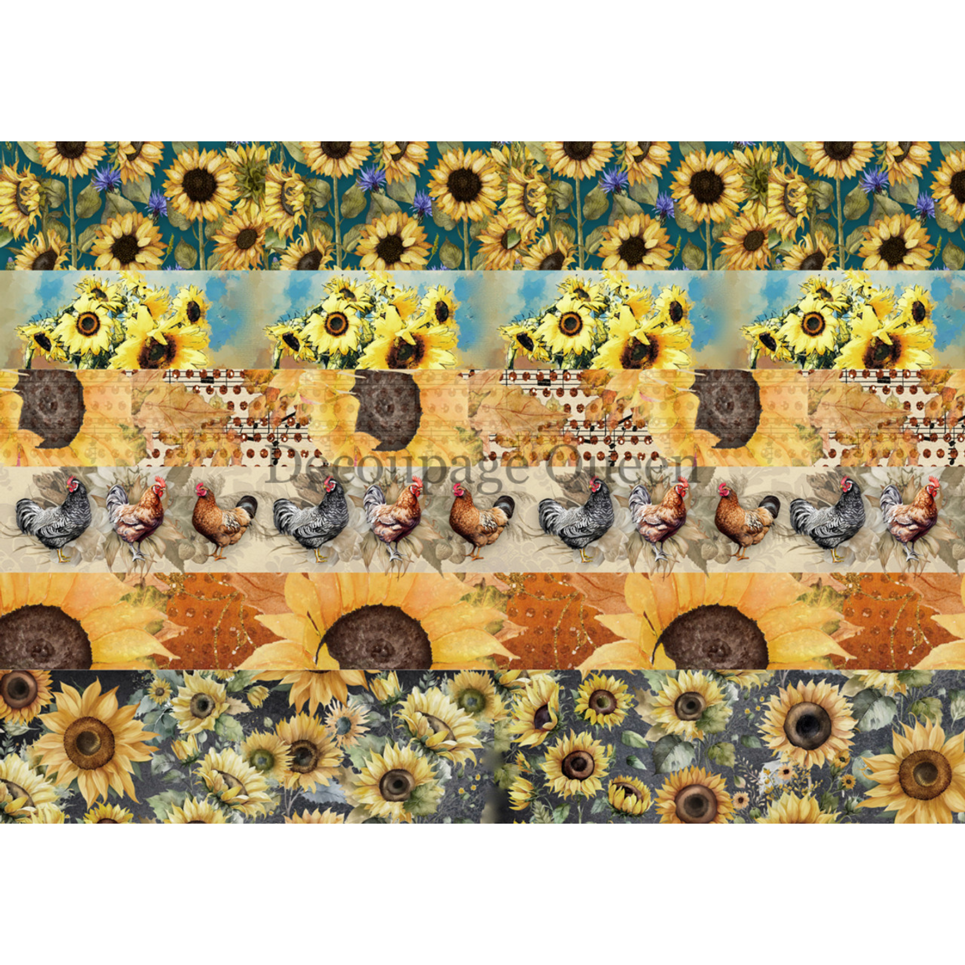 "Sunflower Ephemera Journal Kit" by Decoupage Queen.  Page 5.  Available at Milton's Daughter.