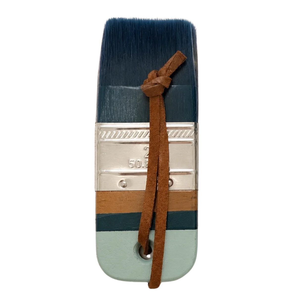DIY Paint Brush "The Sampler" with leather lanyard.