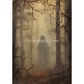 "The Specter" decoupage rice paper by Decoupage Queen. Available at Milton's Daughter. Silhouette of a ghost in a forest.
