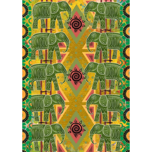 "Tribal" decoupage paper from Made by Marley.  Page 1 of 3 sheet set. Available at Milton's Daughter.