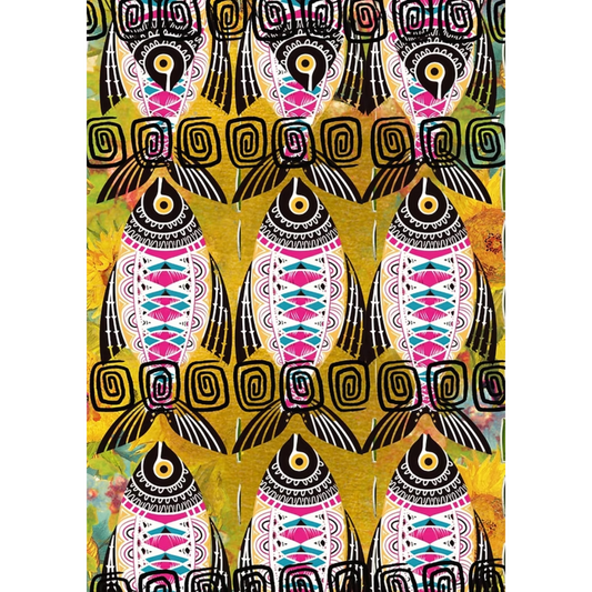 "Tribal" decoupage paper from Made by Marley.  Page 2 of 3 sheet set. Available at Milton's Daughter.