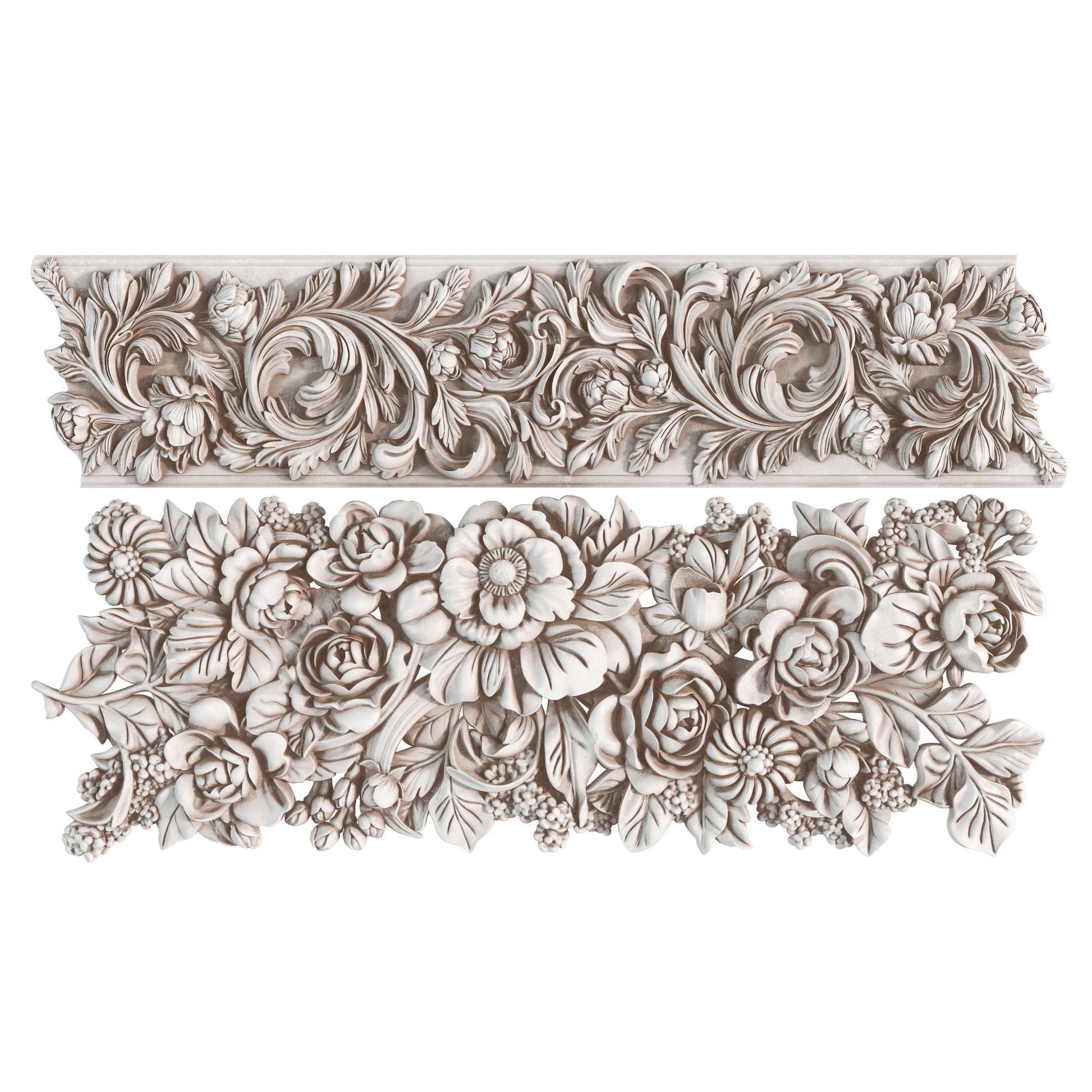 "Trimmings 4" IOD Decor Mould by Iron Orchid Designs. Available at Milton's daughter. Casting Image #1.