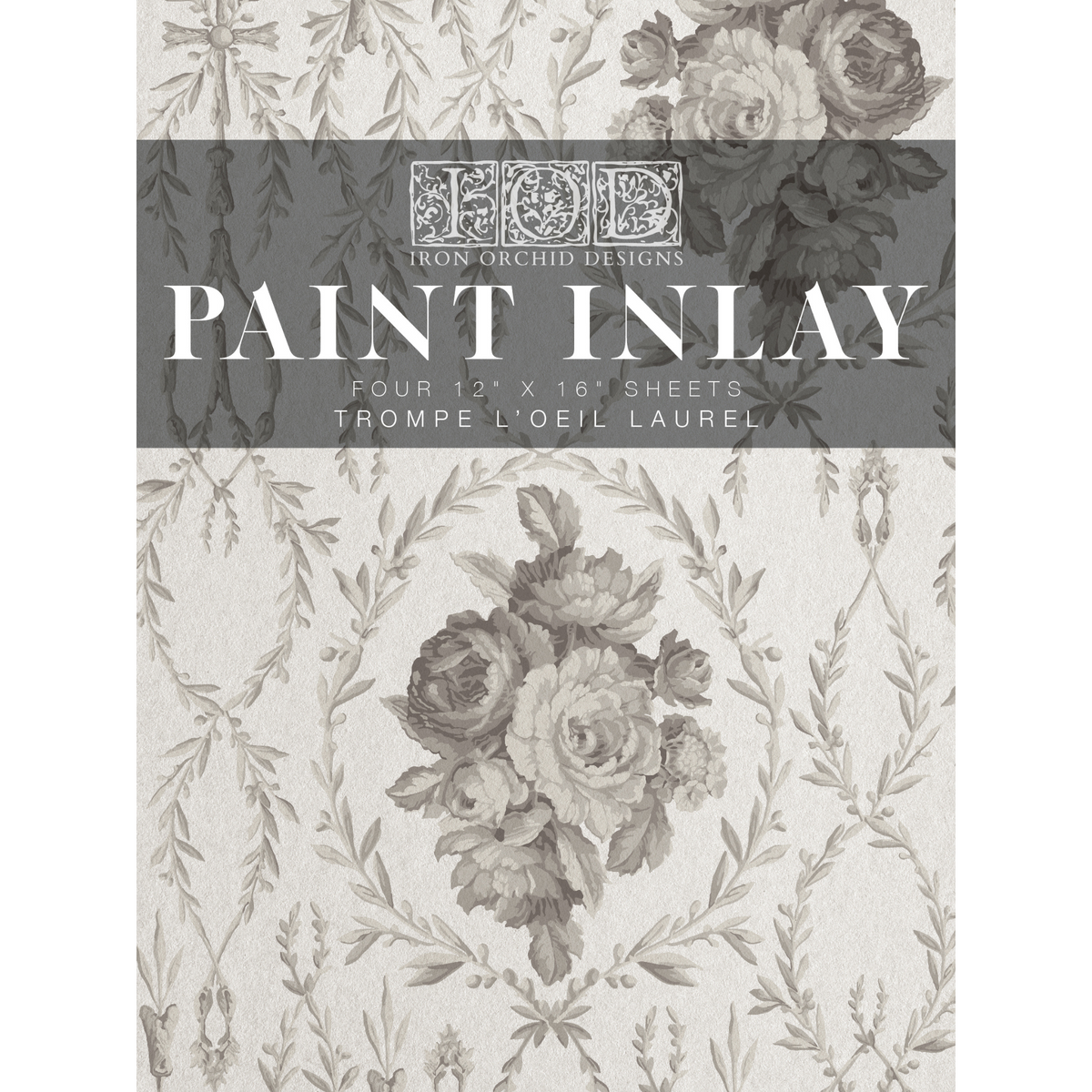 ENFOLD TROMPE-L’OEIL ALL-IN-ONE Trompe L'oeil Laurel -IOD Paint Inlay by Iron Orchid Designs