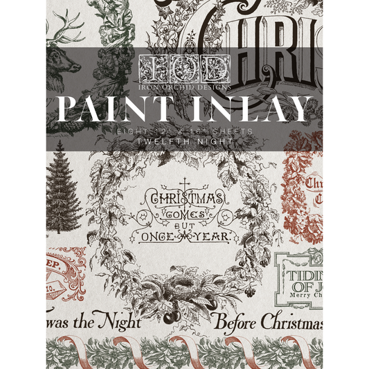 "Twelfth Night" IOD Paint Inlay by Iron Orchid Designs. Front Cover. Available at Milton's Daughter.