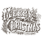 "Twelfth Night" IOD Paint Inlay by Iron Orchid Designs. Pg 1 of 8. Available at Milton's Daughter. Decorative 'Merry Christmas' typography in black text with floral elements.