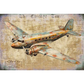 Vintage airplane on a newspaper background with 'The Chicago Times' headline.