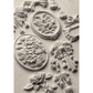 "Victoriana" IOD Silicone Mould by Iron Orchid Designs. Available at Milton's Daughter. Decorative mold with florals, tassels and cameos. Casting example.