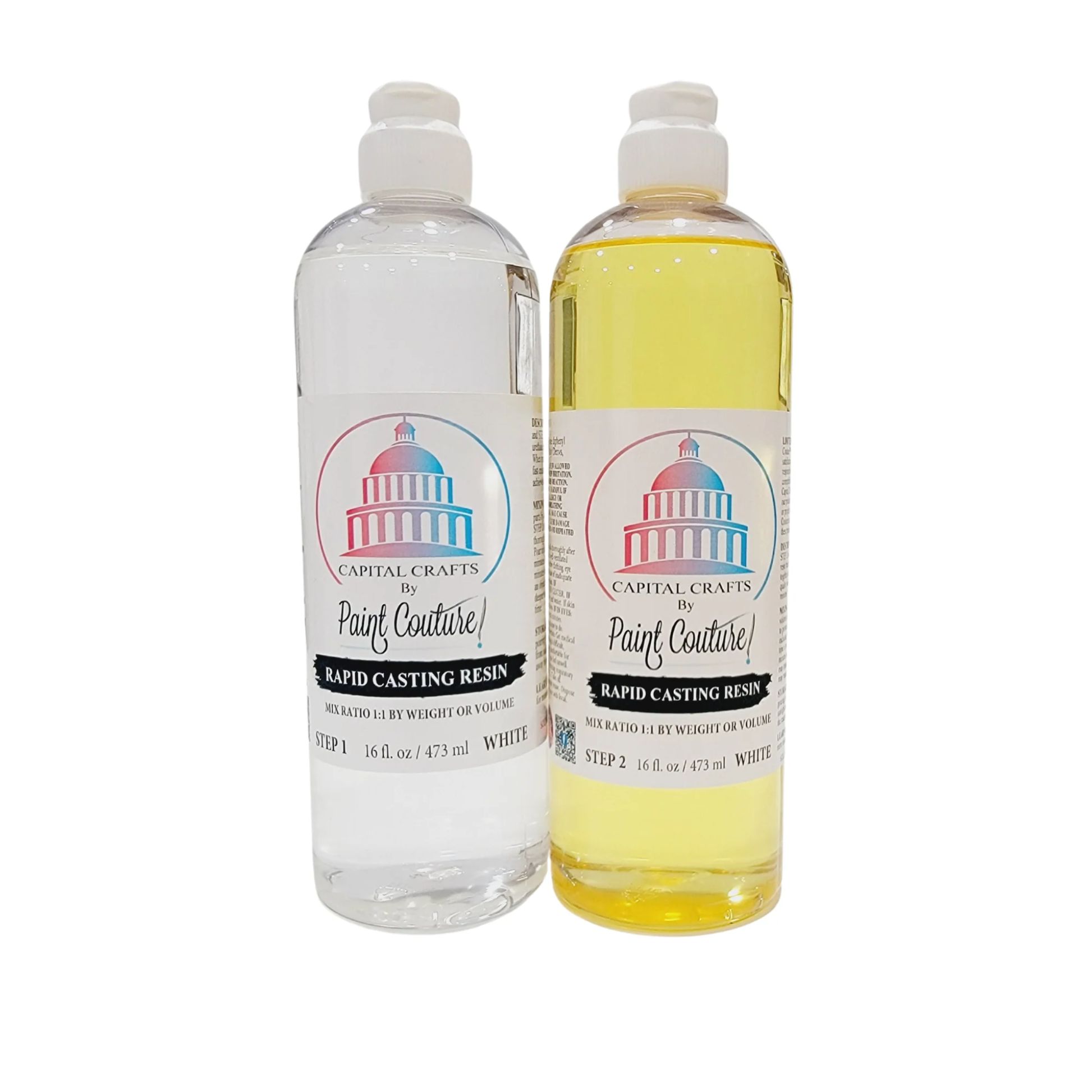 Paint Couture White Rapid Casting Resin . Step 1 and Step 2.  32 oz set.