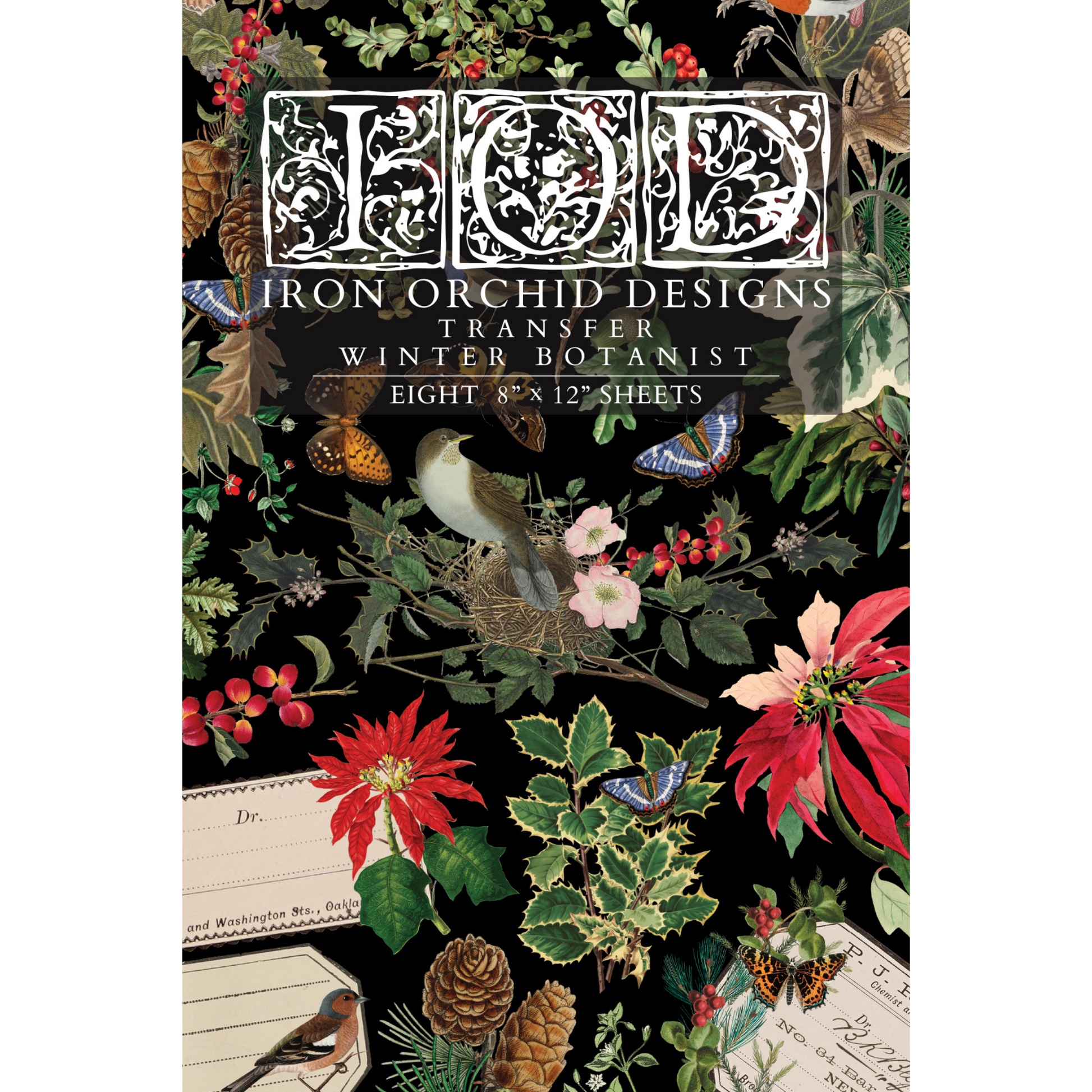 "Winter Botanist" IOD Transfer by Iron Orchid Designs. Front cover. Available at Milton's Daughter.